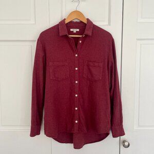 SOLD - Madewell Flannel Sunday Shirt | Burgundy | Size M - button down